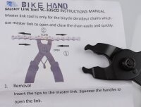Fahrrad Kettenverschlußgliedzange die Kette öffnen und schließen mit einem Tool